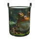 thumbnail image 1 of Balery Intellectual Frog Pond Cesta de ropa redonda con asas, impermeable, independiente, para ropa, juguetes, dormitorio y familia-Small, 1 of 6