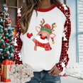 thumbnail image 2 of Sudadera Navideña Con Cuello Redondo Para Mujer, Camiseta Holgada Estampada A La Moda, Blusa de Manga Larga, Tops Informales Odeerbi ODB194645, 2 of 5