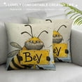 thumbnail image 3 of SHANXI Bee Kind Cute Bee Gnome Spring Throw Pillow Cover Seasonal Spring Summer Home Living Room Decor Pillow Cover,Farmhouse Honey Bee Cushion Cover,Bee Lover Gifts,Girls Women Gifts 12x12in, 3 of 5