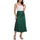 thumbnail image 2 of Falda Maxi de Satén para Mujer, Cintura Alta, Casual, Fiesta de Cóctel, Boda, Sirena, Larga, Talla XS, Verde, 2 of 6