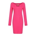 thumbnail image 6 of Stichou Women Bodycon Ribbed Sweater Dress Cut Out Sleeveless Stretchy Pullover Dresses Hot Pink 2XL, 6 of 7