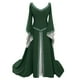 thumbnail image 1 of Vestido medieval de manga larga con escote en V para mujer, largo hasta el suelo, para cosplay, 1 of 2