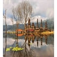 thumbnail image 3 of Ambesonne Landscape Duvet Cover Sets, Tamblingan Bali Lake, 2-Queen, Brown and Grey, 3 of 7