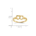 thumbnail image 4 of Gem & Harmony 14K Yellow Gold High Polished Heart Promise Ring for Women, 4 of 6