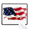 thumbnail image 1 of Air Brushing Stars And Stripes America Flag Mousepad Stitched Edge Mat Rubber Gang Pad, 1 of 2