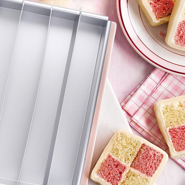 Wweixi Versatile Battenberg Cakes Mold For Various Occasions With Easy Cleaning Cake Pans Easily Cleaning 10X6 Cake Mold 1Set