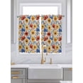 thumbnail image 2 of Kitchen Curtains 54 Inches length, Spring Floral Window Treatment Curtain Drapes, Red Yellow Blue Summer Botanical Decorative Window Curtains for Bedroom Cafe, 52"x54", 2 Panels, 2 of 7