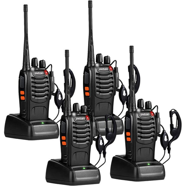 Overskyet Afvige Besætte Hidove Walkie Talkies Long Range for Adults with Earpieces,16 Channel Walky  Talky Rechargeable Handheld Two Way Radios with Flashlight Li-ion Battery  and Charger（4 Pack） - Walmart.com