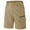 Khaki, variant on Mens Hiking Cargo Shorts with Zipper Pockets Plus Size Casual Loose Quick Dry Outdoor Shorts