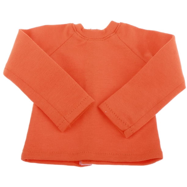 Camiseta de manga larga suelta de muñeca de moda para de 1/4 BJD Doll Clothes naranja