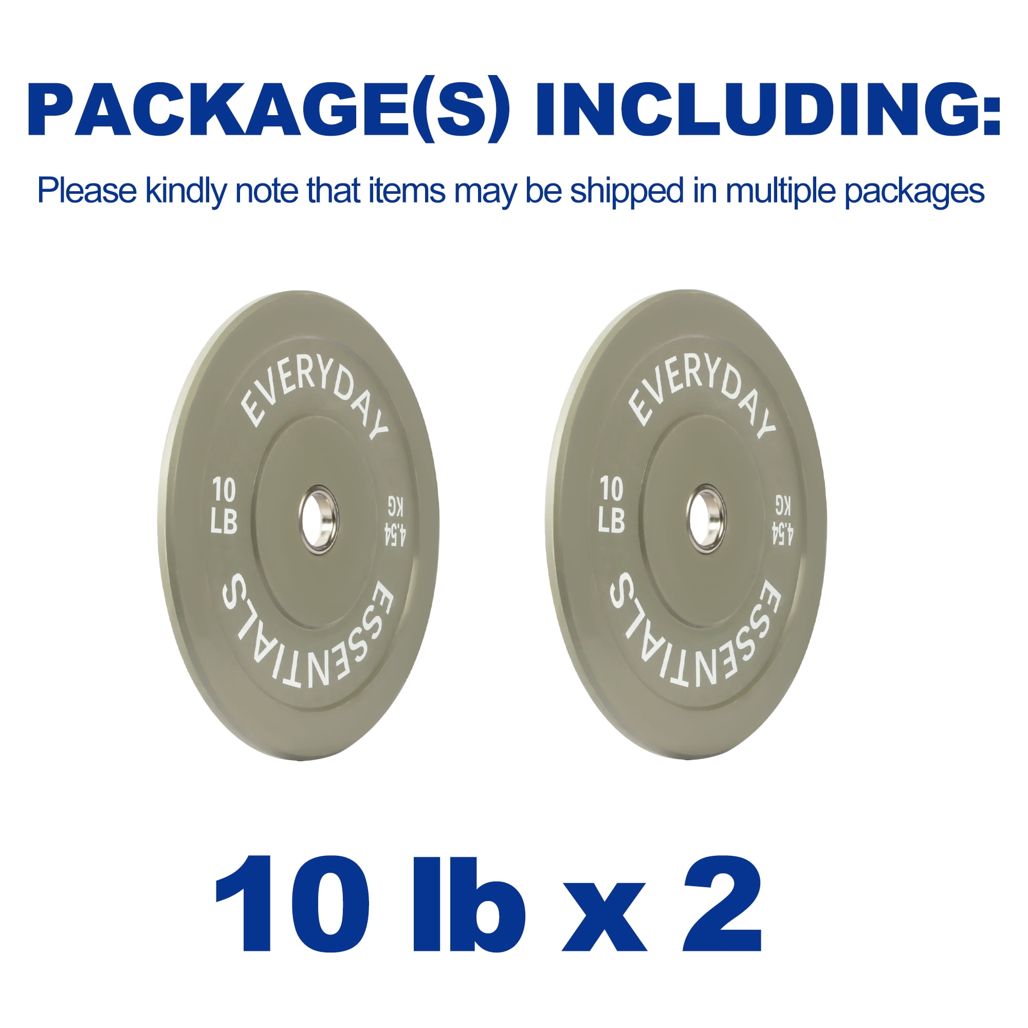 BalanceFrom Olympic Bumper Plate Weight Plate, 10 lbs Pair Color