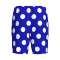 thumbnail image 7 of Daiia Blue And White Polka Dot Mens Woven Stretch Pajama Short,Short Pajama Pants-X-Large, 7 of 7