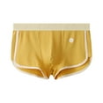 thumbnail image 2 of zeranth Men Boxer Underwear Mid-rise Elastic Waistband Patchwork Color Shorts Briefs U-convex Ribbed Panties Daily Wear, 2 of 7
