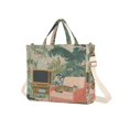 thumbnail image 7 of FORMRS Womens Corduroy Tote Bag Crossbody Shoulder Handbag with Pocket, Pink and Green Cat, 7 of 7