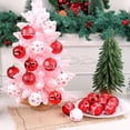 thumbnail image 5 of 24 bolas de árbol de Navidad de 3/6 cm, bolas de Navidad multicolores, adornos navideños con purpurina, adornos para fiestas, hogar, jardín, 5 of 5