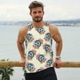 thumbnail image 6 of KLL 70s Disco Ball Print Men's Muscle Gym Workout Stringer Tank Tops Bodybuilding Fitness T-Shirts Tank Tops Men-Small, 6 of 7