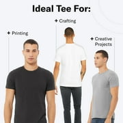 BELLA+CANVAS Adult Unisex Short Sleeve Crew T-Shirt – Black Large Cotton Tee for Crafting, Personalization, Tie Dye & Everyday Wear