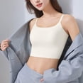 thumbnail image 5 of Xijirk Women Square Neck Thin Strap Camisole Integrated Chest Pad Short Cut Length for Outdoor Group Activities Friend Social Moments Daily Casual Outfits,White,L, 5 of 7