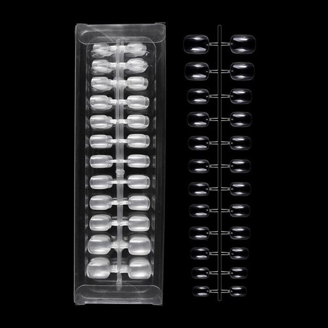 240Pcs Small Short Nail Tips for Children Nail Practice Nail Polish Display