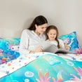 thumbnail image 5 of Castle Fairy Ocean Salamander 3-Piece Full Size Comforter Sets for Boys Girls,Sea Aniaml Axolotl Bedding Comforter Set,Marine Wildlife Lightweight Bedding Sets,Super Cozy Room Decor, 5 of 7