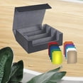 thumbnail image 1 of Caja de baraja de cartas coleccionables Hugo contenedor de almacenamiento 1800 tarjetas forro Negro gris, 1 of 10