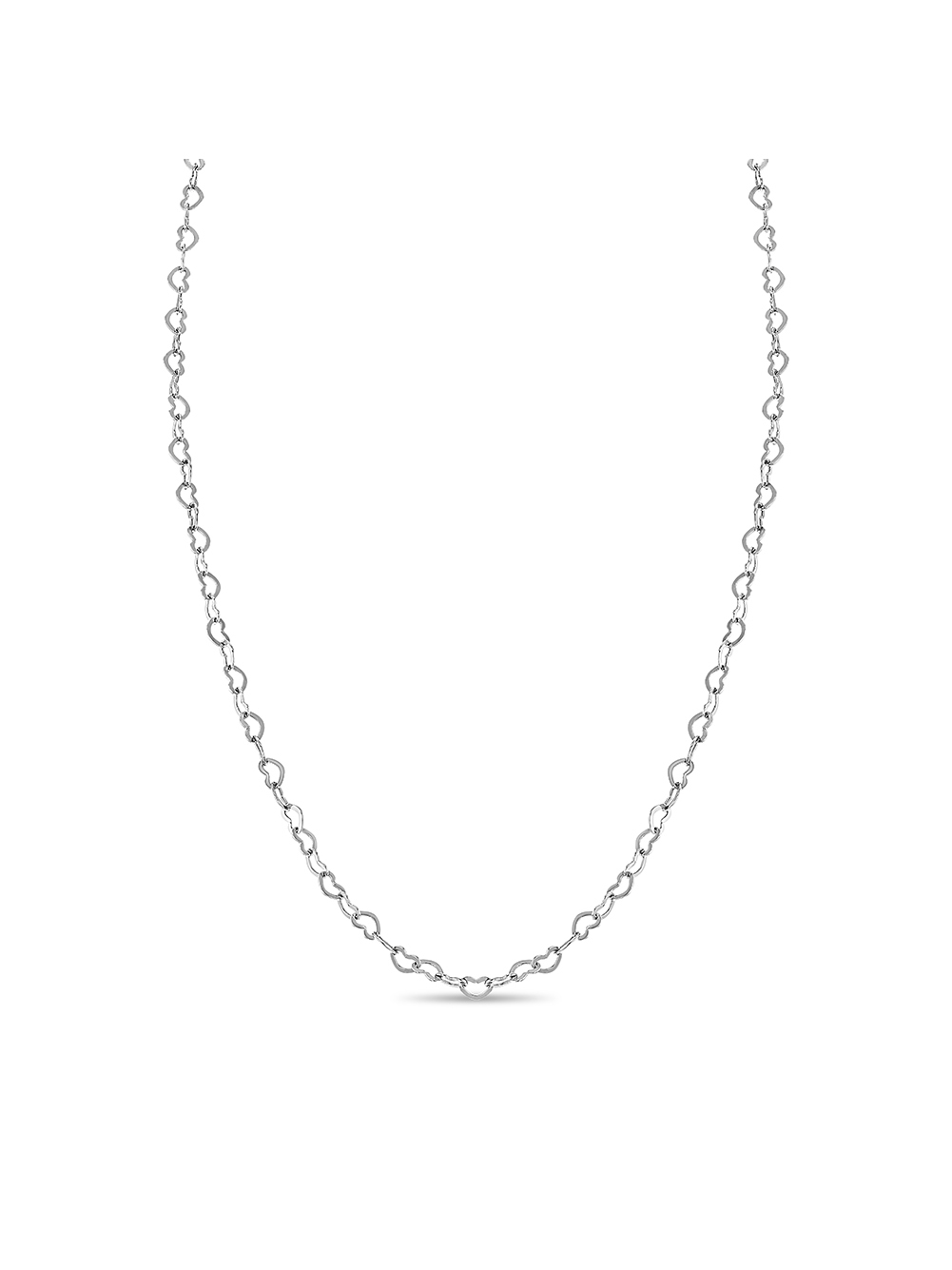 Heart Link Necklace 14"15" Toddler/Kids/Girls Chain Sterling Silver