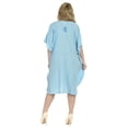thumbnail image 2 of HAPPY BAY Women's Summer Loungewear Loose Caftan Knee Length Top Sleepwear 2X-3X Mary Blue_C746, 2 of 3