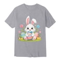 thumbnail image 3 of T-Shirt Graphique à Manches Courtes pour Garçons, Doux et Décontracté, Imprimé Coloré pour Pâques, 3 of 3