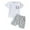 ZF-White, variant on yocbz Boys Outfits Toddler Boys Outfit Sets Short Sleeve Soft Casual Kids Summer Clothes Cotton T Shirts and Shorts Navy,Size for 3-4 Years