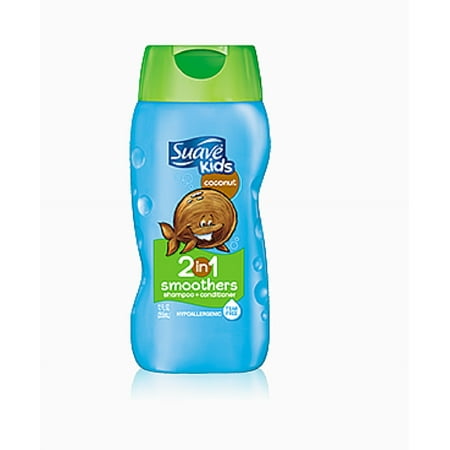 Suave Kids 2-in-1 Shampoo Smoothers, Cowabunga Coconut 12 oz (Pack of 3)