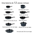 thumbnail image 2 of Batería de Cocina Ekco 12 piezas  Acero Esmaltado Gris con Duraflon Pro, 2 of 4