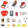 thumbnail image 3 of JUGAAD LIFE Toy Cash Register for Kids, with Checkout Scanner, Fruit Card Reader, Credit Card Machine, Play Money and Food Shopping Play Set, Pretend Play Learning Toys for Boys Girls Toddlers, 3 of 7