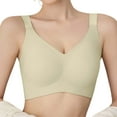 thumbnail image 2 of Bras for Women,Seamless Shapewear Gel Bras for Large Bust with Underwire Support and W Cup Design for Lift and Effect,Sports Bras for Women,Green,4XL, 2 of 6
