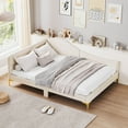 thumbnail image 1 of Costway Full Size Upholstered Daybed Rivet-Tufted Platform Bed with  Metal Legs Wood Slats, 1 of 10