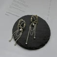 thumbnail image 5 of Pendiente de Arte de Cara Abstracta único Pendientes Largos Llamativos para niñas Araña de Borlas Pendientes Hechos a Mano joyería Chica de Moda con Oreja de Perla, 5 of 5