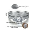 thumbnail image 7 of MABELLA Women 925 Sterling Silver CZ Wedding Rings Set,Mens Stainless Steel Wedding Band, 7 of 7