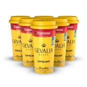 Gevalia Coffee Shots - 100mg Caffeine, Espresso, Premium coffee energy boost in a ready-to-drink 2-ounce shot, 6 pack