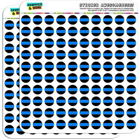 Thin Blue Line 200 1/2" (0.5") Planner Calendar Scrapbooking Crafting Stickers