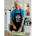 thumbnail image 2 of ApronMen, Funny Aprons For Men - I Like Pig Butts and I cannot Lie - 100% Cotton with Pockets - Black, 2 of 7