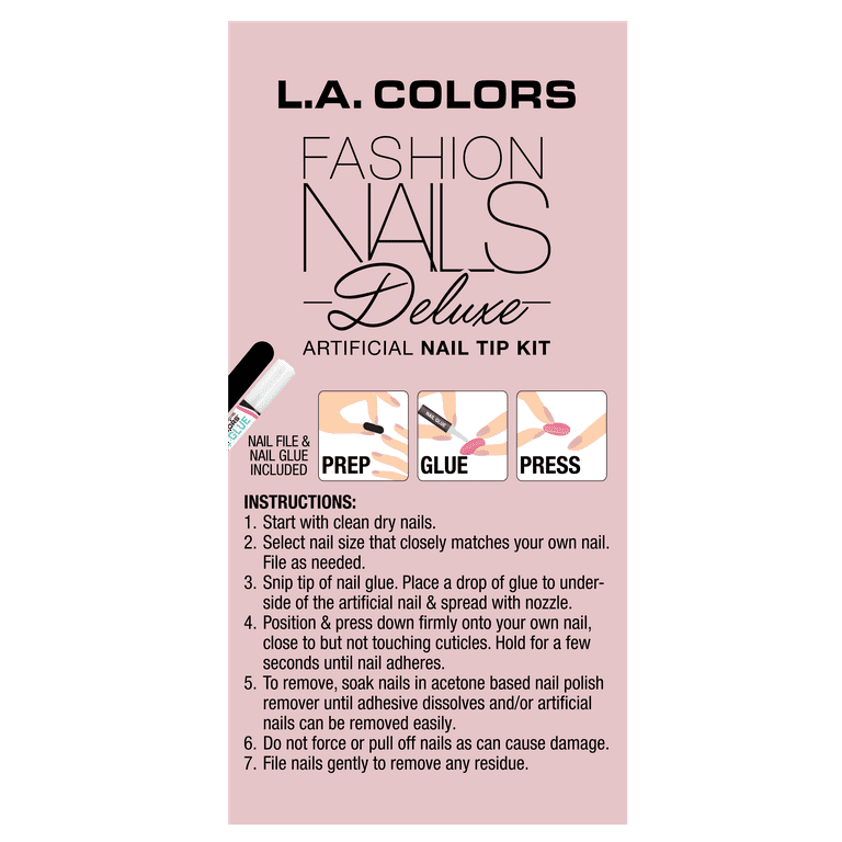 L.A. COLORS Deluxe Nail Tip, Double Take, 26 Piece - Walmart.com