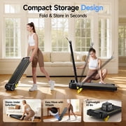 YPOO Clearance Walking Pad with Incline, Foldable Treadmill for Home and Office, 300 lb Capacity, Remote and APP Control