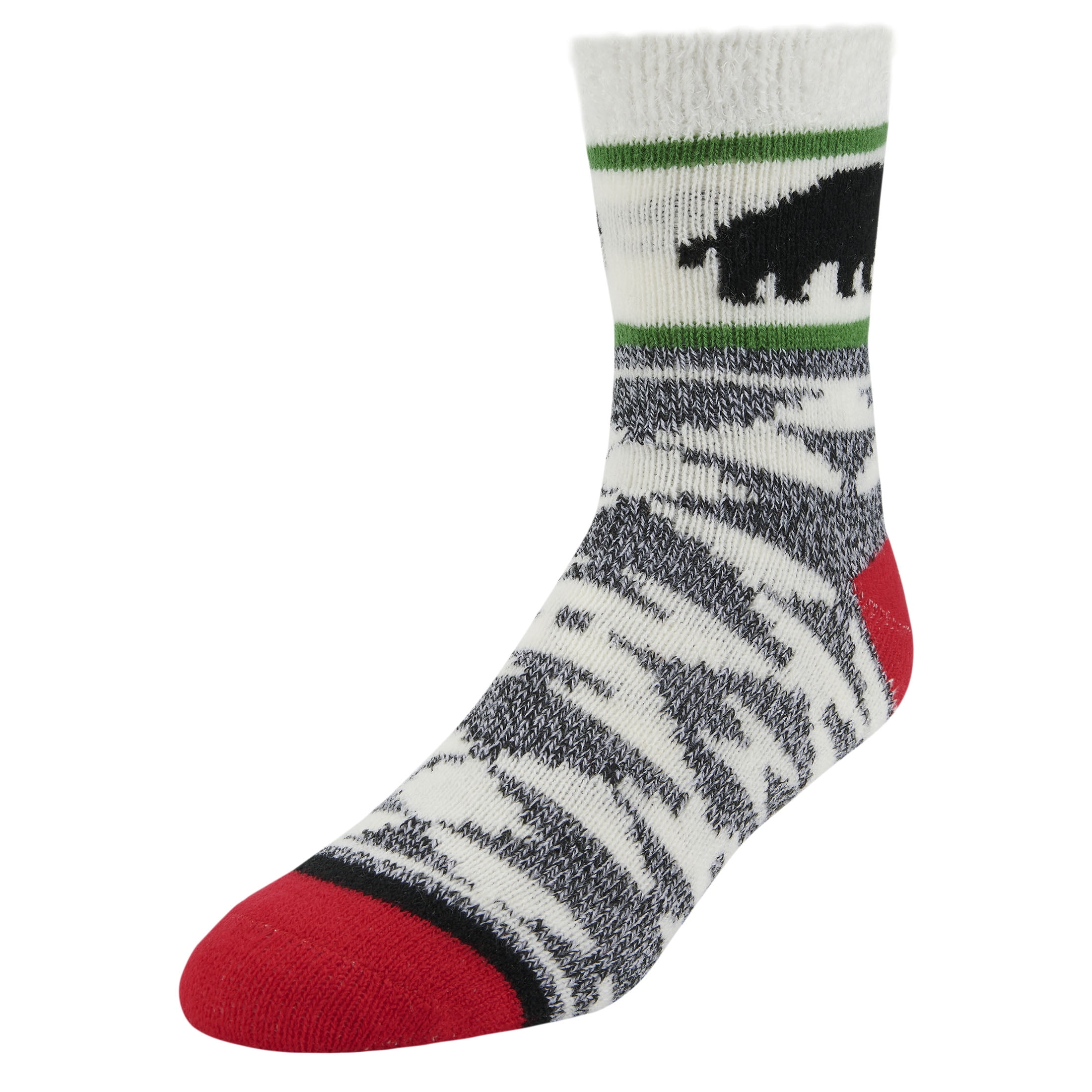 Airplus Dual Layer Holiday Crew Sock, Home for Christmas, Men's Large 3 Pack