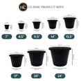 thumbnail image 4 of Wang Lin Jun 15.5 Inch Round Classic Planter - Plastic Plant Pot for Indoor Outdoor Plants Flowers , Black, 4 of 6