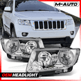 thumbnail image 2 of M-AUTO Left&Right Headlights Assembly Headlamps for 2011 2012 2013 Jeep Grand Cherokee Driver and Passenger Side, 2 of 9