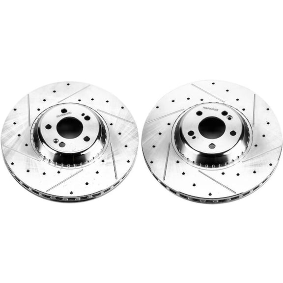 Front Brake Rotor Set - Compatible with 2018 - 2020 Mercedes-Benz S450 2019