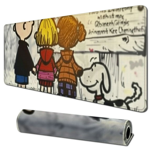 nygtbtfer  The Peanuts Gang Mousepad Non-Slip Rubber Gaming Mousepad 31.5x11.8 in