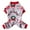 Red, variant on Christmas Warm Fleece Dog Pajamas Apparel Jumpsuit Pet Clothes Cat Coat Homewear Puppy Costume New
