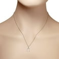 thumbnail image 3 of 925 Sterling Silver Classic White CZ Wishbone Womens Pendant Necklace, 3 of 4