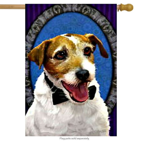 Jack Russell Dog House Flag Man's Best Friend Pup Banner by Evergreen 29