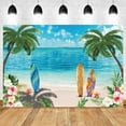 thumbnail image 5 of Hawaiian Tribal Photography Background Summer Beach Totem Seaside Flamingo Bonfire Birthday Wedding Party Decor Backdrop Banner, 5 of 10